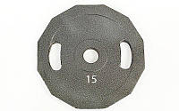 Блины диски стальные CHAMPION NT-5221-15 15кг Серый z14-2024