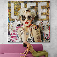 Картина на полотні співачка Мадонна LIFE HolstPrint RK1396 розмір 70 x 70 см z18-2024