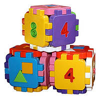 Игрушка детская Кубик-логика сортер Doloni (013120) FG, код: 8171571