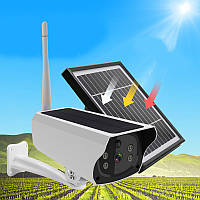 Уличная Wi-Fi IP камера видеонаблюдения UKC с солнечной панелью видеокамера Y4P-4G 2Мп 4G с Sim картой