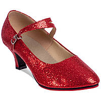 Обувь для бальных танцев женская Стандарт Zelart DN-3691 размер 34 Красный z18-2024