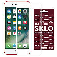 Противоударное защитное стекло SKLO Full Glue 3D NEW для Apple iPhone 7 / 8 / SE (2020) (4.7") Белый z12-2024