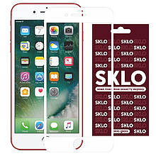 Протиударне захисне скло SKLO Full Glue 3D NEW для Apple iPhone 7 / 8 / SE (2020) (4.7") Білий z12-2024