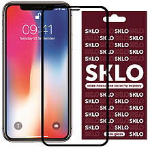 Протиударне захисне скло SKLO Full Glue 3D NEW для Apple iPhone 11 Pro/X/XS (5.8") Чорний z12-2024