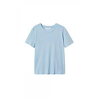 Топ Mango camiseta lino azul celeste, оригинал. Доставка от 14 дней