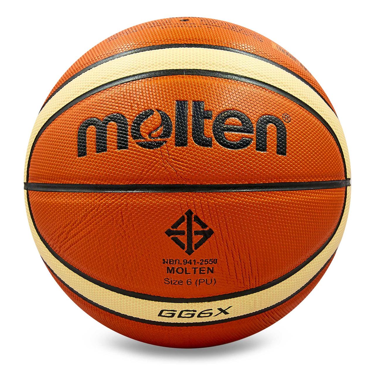 М'яч баскетбольний PU No6 MOLTEN BGG6X z12-2024
