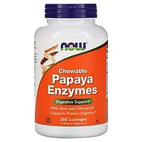 Папайя NOW Foods Papaya Enzyme 360 Lozenges NX, код: 7517362