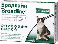 Капли от блоx и клещей для кошек Boehringer Ingelheim Broadline 2.5-7.5 кг L 3 шт