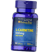 L-карнитин L-тартат L-Carnitine 500 Puritan's Pride 60каплет (02095001) z15-2024
