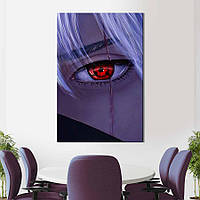 Картина в офіс KIL Art Обличчя зі шрамом Какасі Хатаке з Наруто 80x54 см (2an_38) z111-2024
