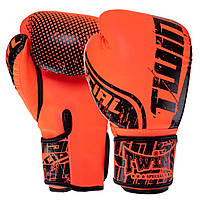 Перчатки боксерские PU TWINS FBGVS12-TW7 14 унций Черный-темно-оранжевый z18-2024
