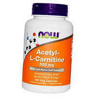 Ацетил L Карнитин Acetyl L-Carnitine 500 Now Foods 100вегкапс (02128006) z15-2024