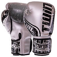 Перчатки боксерские PU TWINS FBGVS12-TW7 10 унций Черный-серебряный z18-2024