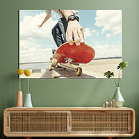 Картина на холсте KIL Art для интерьера в гостиную спальню Доска для скейтборда 51x34 см (499-1) z111-2024
