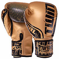 Перчатки боксерские PU TWINS FBGVS12-TW7 12 унций Черный-золотой z18-2024