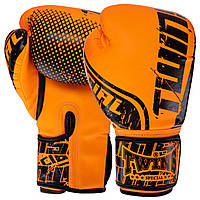 Перчатки боксерские PU TWINS FBGVS12-TW7 10 унций Черный-оранжевый z18-2024