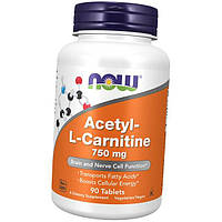 Ацетил L Карнитин Acetyl-L-Carnitine 750 Now Foods 90таб (72128071) z15-2024