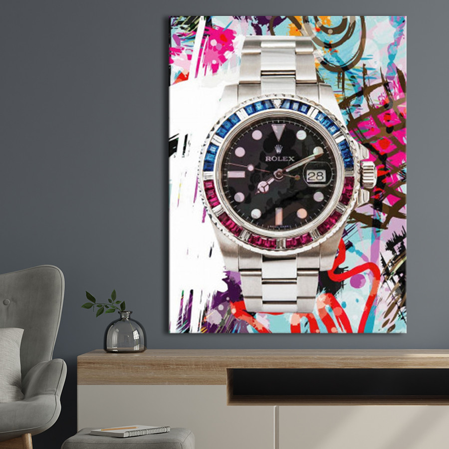 Картина KIL Art для інтер'єру у вітальню-лільку Годинники — Ролекси 50x38 см (P0453) z111-2024