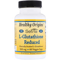 Глутатион Healthy Origins L-Glutathione Setria 500 mg 60 Veg Caps NX, код: 8068741