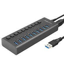 USB hub Acasis P-10 1 м Чорний z12-2024