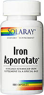 Железо Iron Asporotate Solaray 18 мг 100 капсул z12-2024