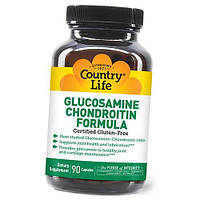 Глюкозамин Хондроитин Комплекс Glucosamine & Chondroitin Formula Country Life 90капс (03124001) z15-2024