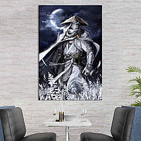 Картина в офис KIL Art Лунный рыцарь в образе самурая 80x54 см (2an_64) z111-2024
