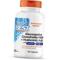 Хондропротектор Glucosamine Chondroitin MSM plus Hyaluronic Acid Doctor's Best 150вегкапс (03327007) z15-2024