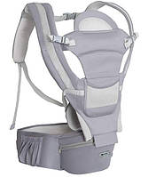 Хипсит эрго-рюкзак кенгуру переноска Baby Carrier 20 кг 6 в 1 Серый (vol-9711) z18-2024