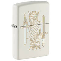 Зажигалка бензиновая Zippo 214 King Queen Design Белая (49847) z18-2024