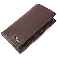 Вертикальный бумажник из натуральной кожи KARYA 21138 Коричневый NX, код: 7708727