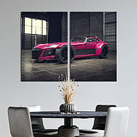 Картина на холсте KIL Art Стильный автомобиль Donkervoort D8 GTO Individual 71x51 см (1383-2) z111-2024