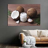Картина для кухни KIL Art Цельный и расколотый кокос 122x81 см (1553-1) z111-2024