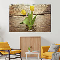 Картина на холсте KIL Art Два жёлтых тюльпана 75x50 см (1005-1) z111-2024