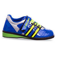 Штанці взуття для важкої атлетики OB-1265 Zelart 39 Синьо-салатовий (06363043) z15-2024