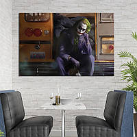 Картина на холсте KIL Art для интерьера в гостиную спальню Heath Ledger Joker 80x54 см (718-1) z111-2024