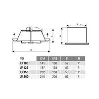 Анемостат вытяжной Europlast VD125A z15-2024