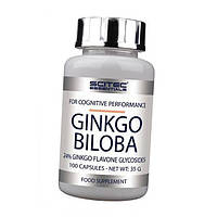 Гінкго білоба Екстракт Ginkgo Biloba Scitec Essentials 100капс (71170001) z15-2024