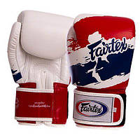 Перчатки боксерские BGV1-THAI Fairtex 14oz Бело-сине-красный (37475014) z15-2024