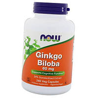 Екстракт Гінкго Білоба Ginkgo Biloba 60 Now Foods 240вігкапс (71128009) z15-2024