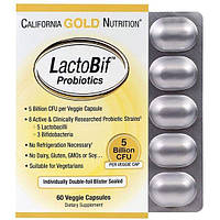 Пробиотик California Gold Nutrition LactoBif Probiotics, 5 Billion CFU 60 Veg Caps CGN00963 z18-2024