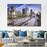 Картина на холсте KIL Art для интерьера в гостиную спальню Современный Лос-Анджелес 80x54 см (340-1) z111-2024