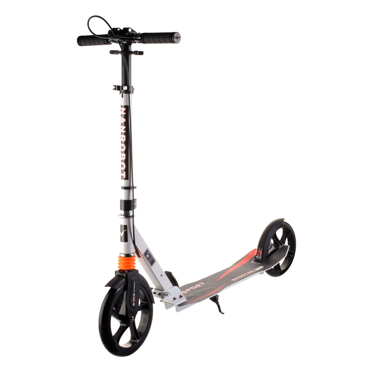 Самокат дитячий Urban Scooter колеса 230мм PU з ручним гальмом Білий 10+ n8s