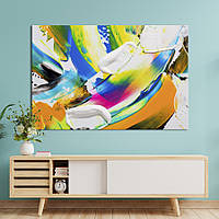 Картина абстракция для офиса KIL Art Богатое сочетание ярких цветов 75x50 см (1056-1) z111-2024