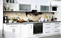 Наклейка на скинали Zatarga на кухню «Палочки ванили» 600х2500 мм виниловая 3Д наклейка кухонный фартук