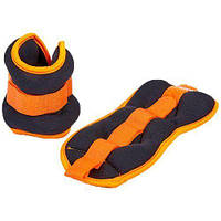 Утяжелители-манжеты для рук и ног FI-7208 Zelart 2 кг пара Черно-оранжевый 56363076 z15-2024