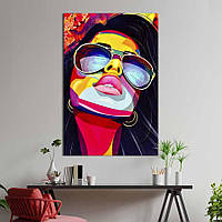 Картина в офис KIL Art Поп-арт девушка в солнцезащитных очках 51x34 см (2art_207) z111-2024