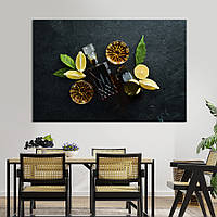 Картина для кухни KIL Art Графин и бокалы с крепким алкоголем 75x50 см (1653-1) z111-2024
