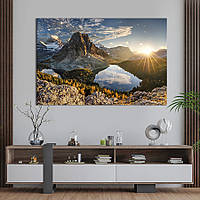 Картина на холсте интерьерная KIL Art Утреннее солнце за горами 51x34 см (604-1) z111-2024