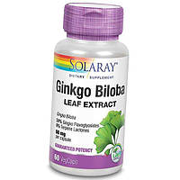 Экстракт Листьев Гинкго Билобы Ginkgo Biloba Leaf Extract Solaray 60вегкапс (71411028) z15-2024